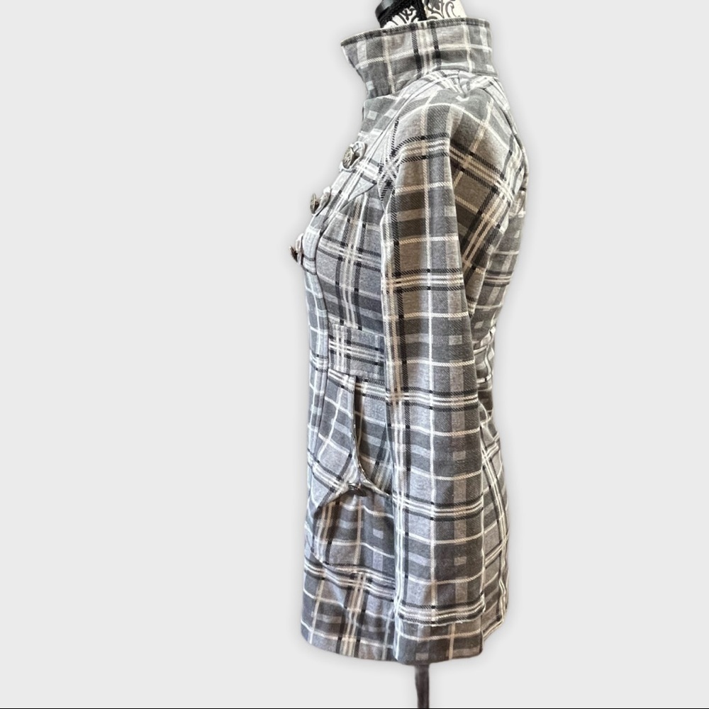Vanity Gray Plaid Lightweight Jacket - image 6